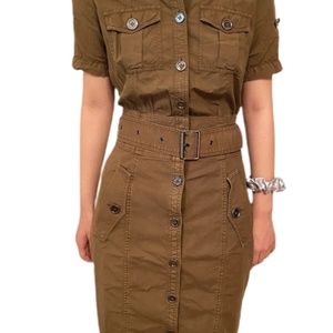 Burberry button belt dress